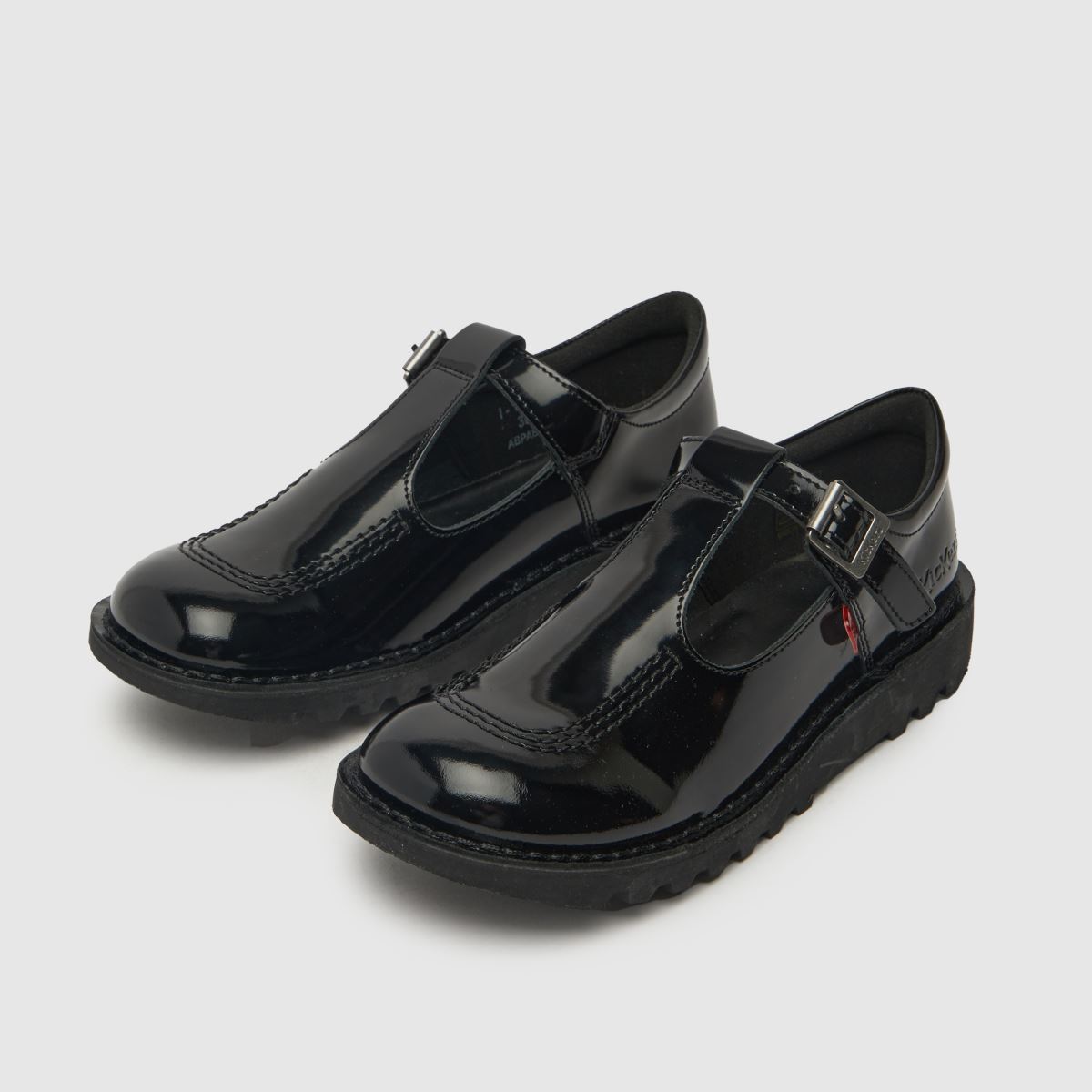 Schuh Kickers Kick T-Bar Patent Girls Youth In Black