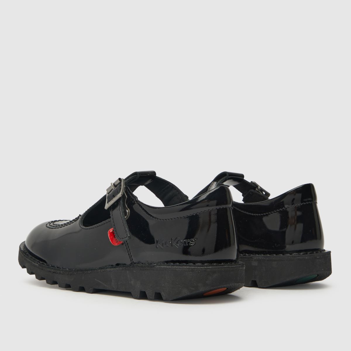 Schuh Kickers Kick T-Bar Patent Girls Youth In Black