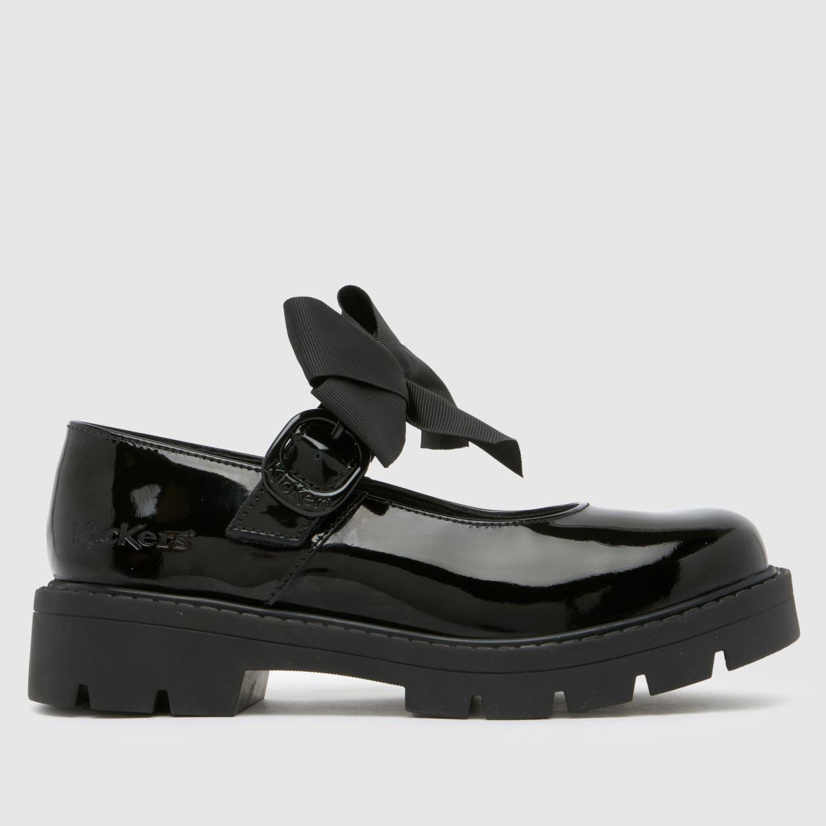 schuh Kickers Kori Mary Jane Bow Girls Junior in Black
