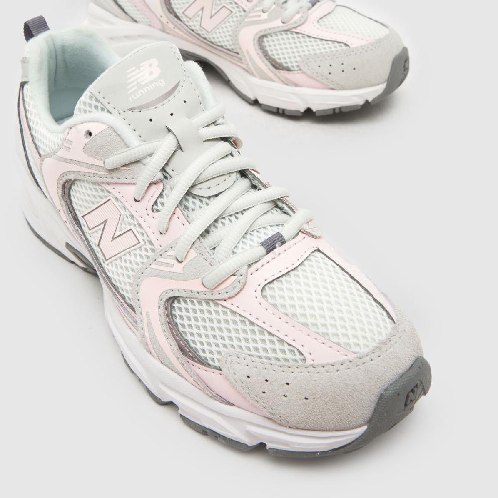 Schuh New Balance 530 Girls Youth In Grey Matter & Pink Salt