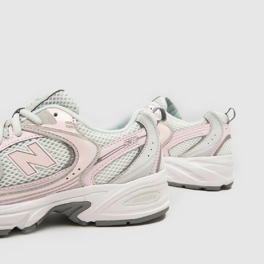 Schuh New Balance 530 Girls Youth In Grey Matter & Pink Salt