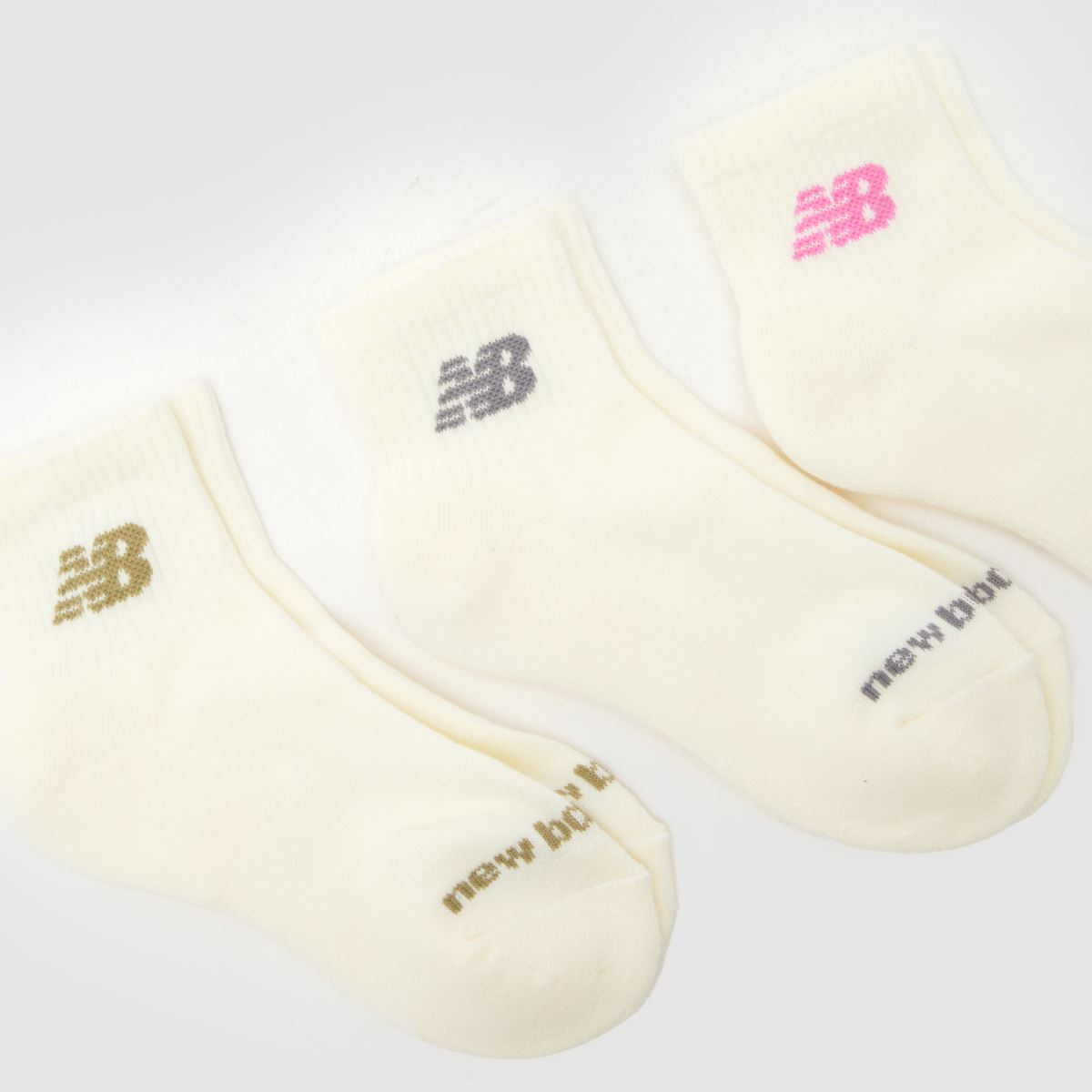 Schuh New Balance Ankle Knit Logo Socks 3PK In Multi