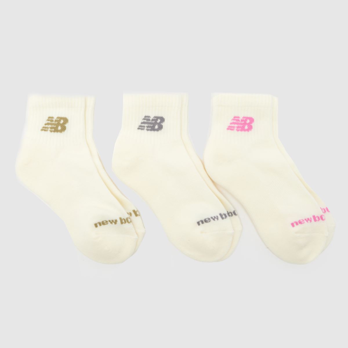 schuh New Balance Ankle Knit Logo Socks 3PK in Multi