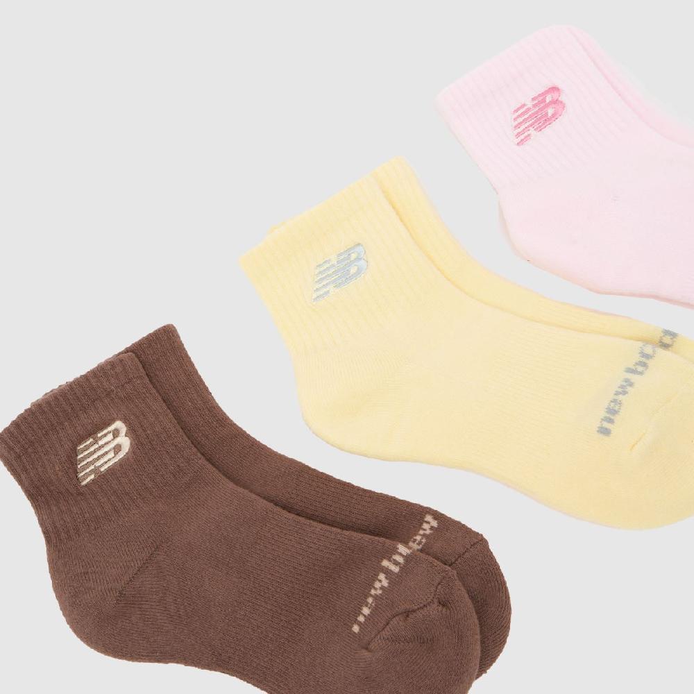 Schuh New Balance Embroidered Ankle Socks 3 Pack In Multi