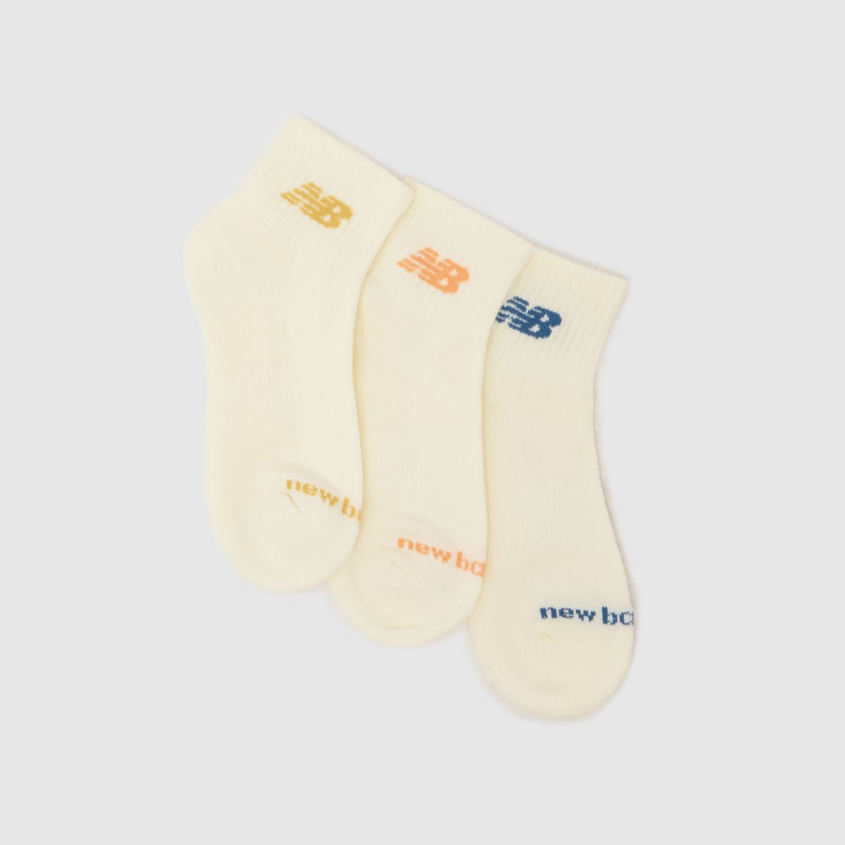 Schuh New Balance Everyday Ankle Socks 3 PK In Off-White Multi
