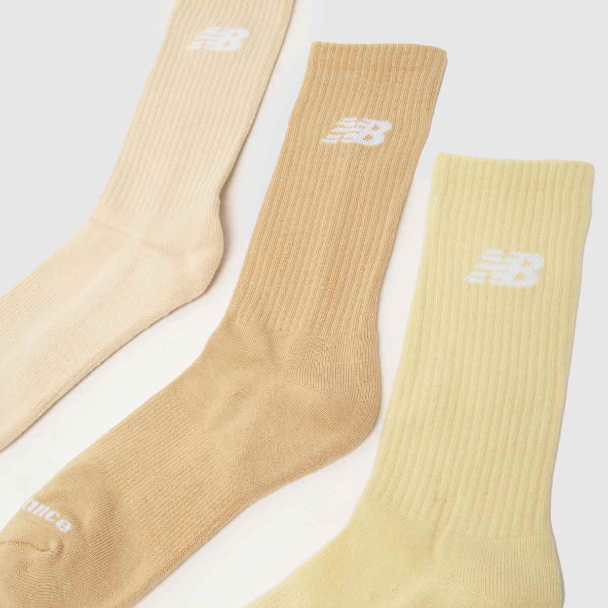 Schuh New Balance Everyday Crew Sock 6 PK In Beige Multi