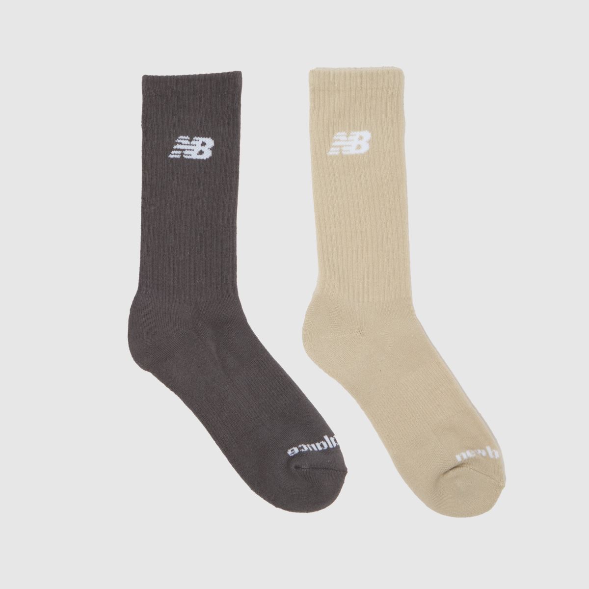 Schuh New Balance Everyday Crew Sock 6 PK In Beige Multi