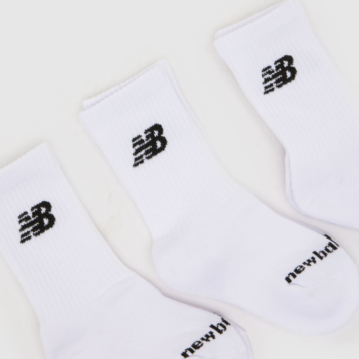 Schuh New Balance Kids Crew Socks 3 Pack In White Multi