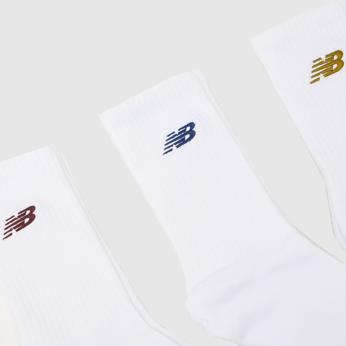Schuh New Balance Kids Mid Calf Socks 6PK In White Multi