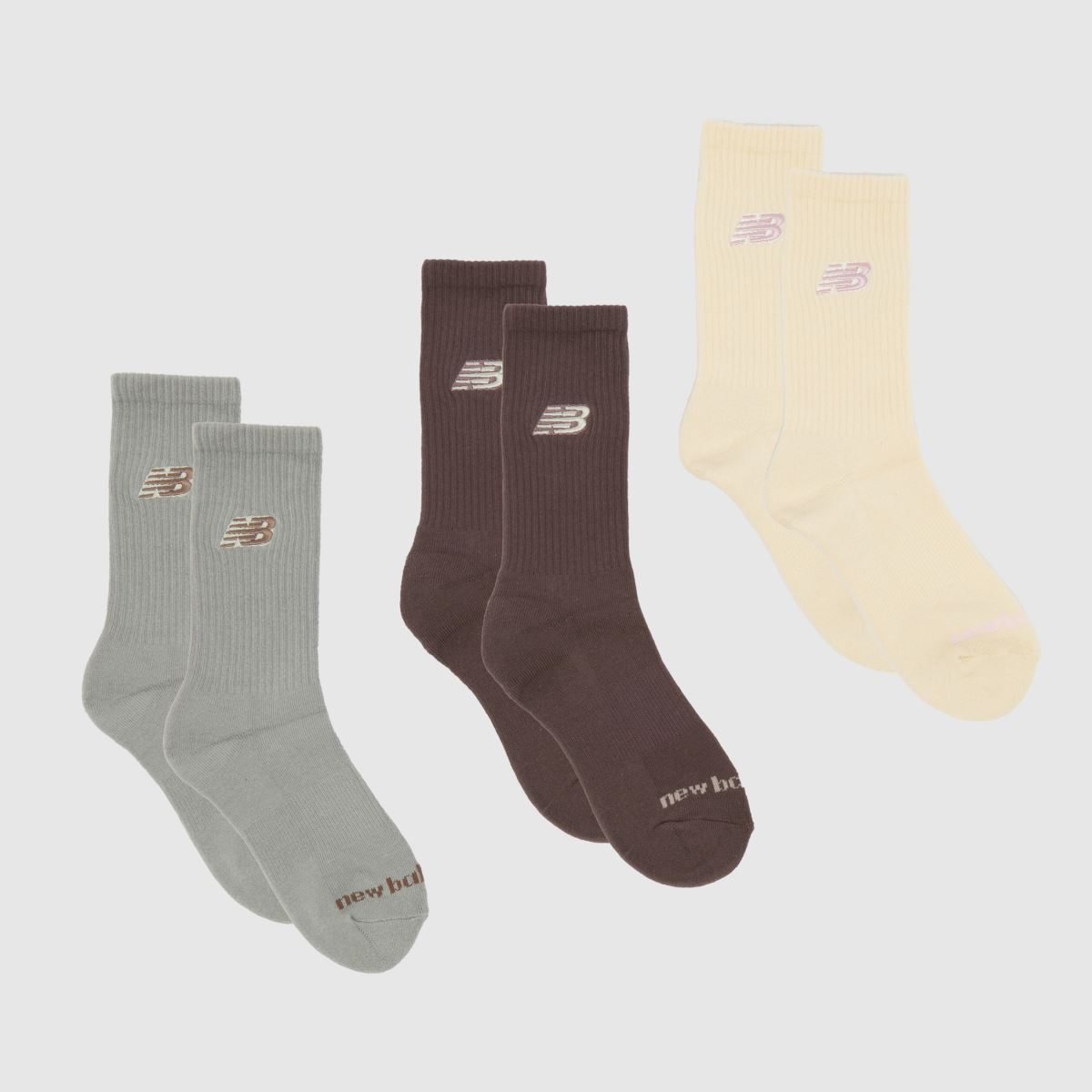 schuh New Balance Midcalf Logo Socks 3 Pack in Multi