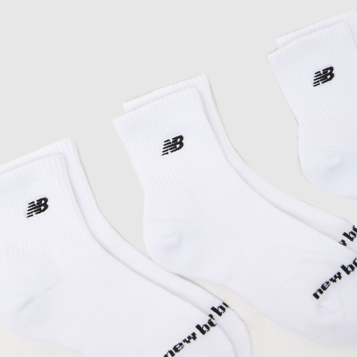 Schuh New Balance Patch Logo Ankle Socks 3PK In White