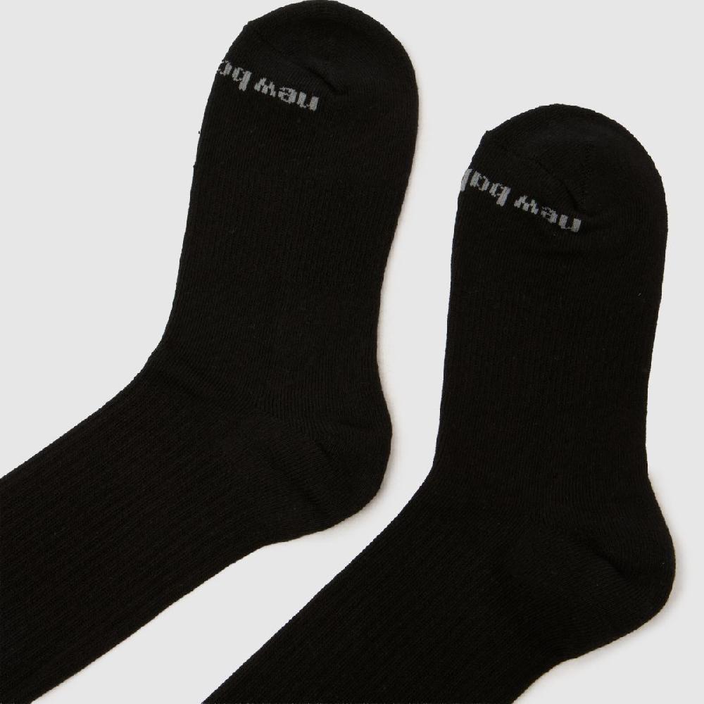 Schuh New Balance Patch Logo Crew Socks 3 Pack In Black