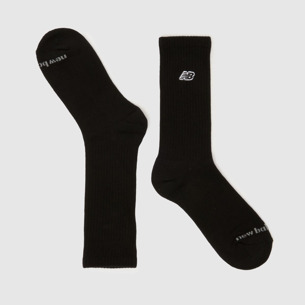 Schuh New Balance Patch Logo Crew Socks 3 Pack In Black