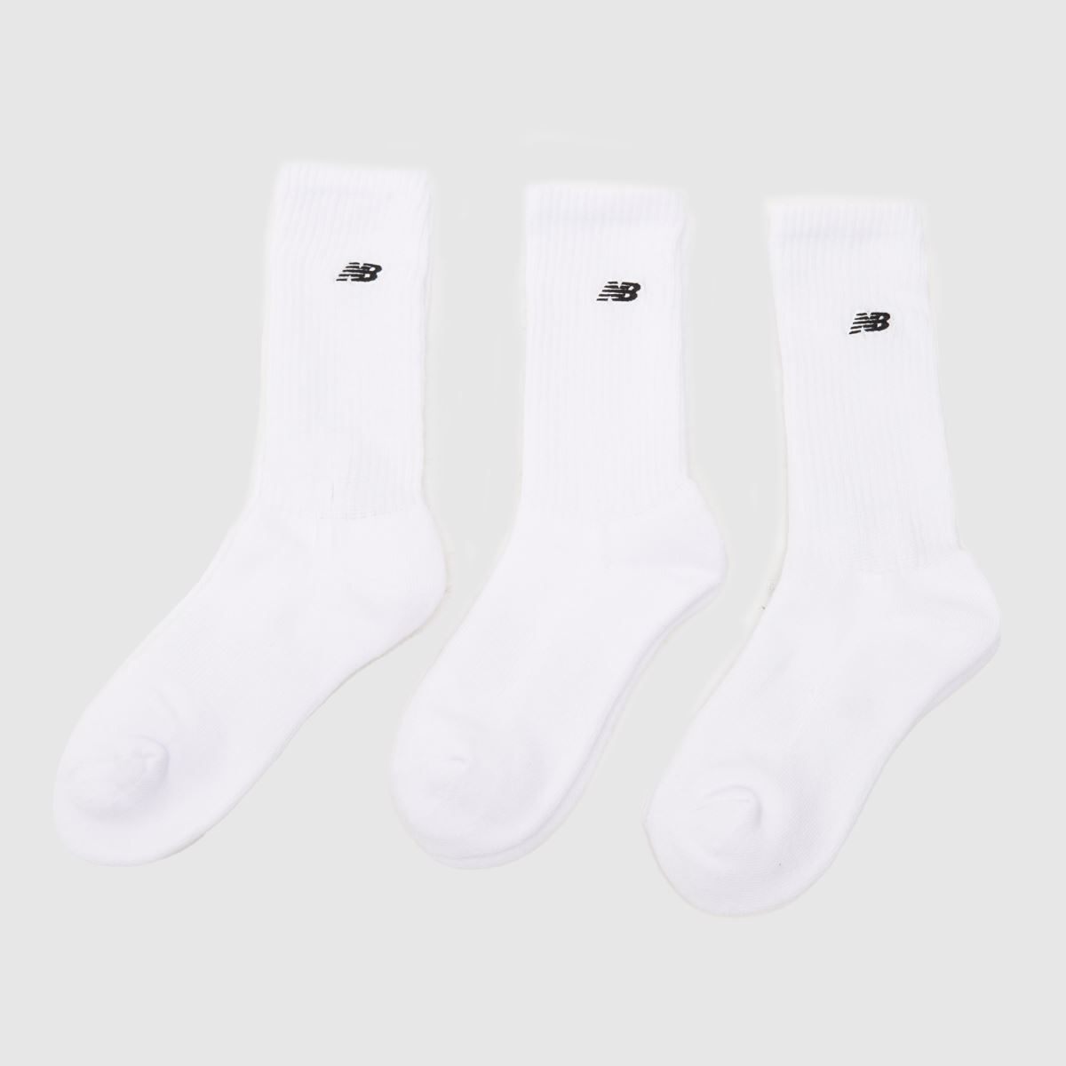 schuh New Balance Patch Logo Crew Socks 3 Pack in White