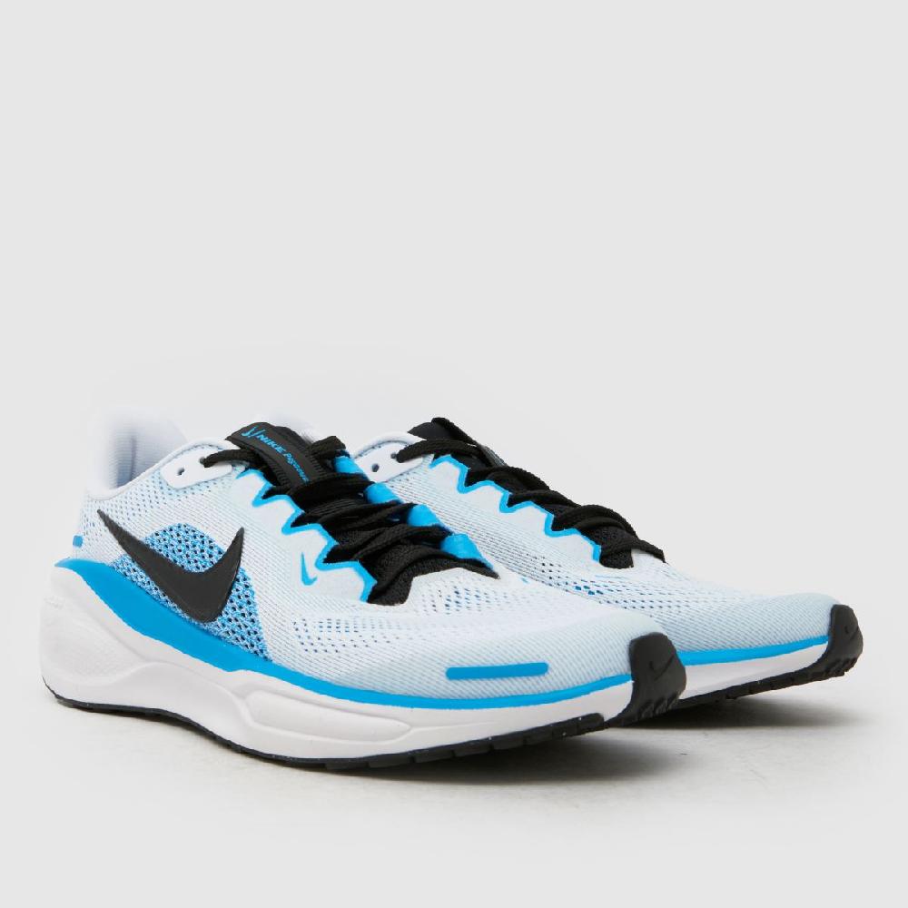 Schuh Nike Air Zoom Pegasus 41 Boys Youth In White & Pl Blue