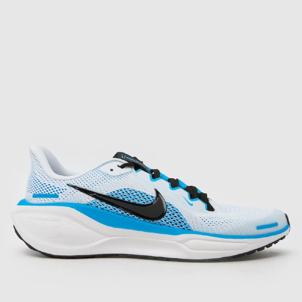 schuh Nike Air Zoom Pegasus 41 Boys Youth in White & Pl Blue