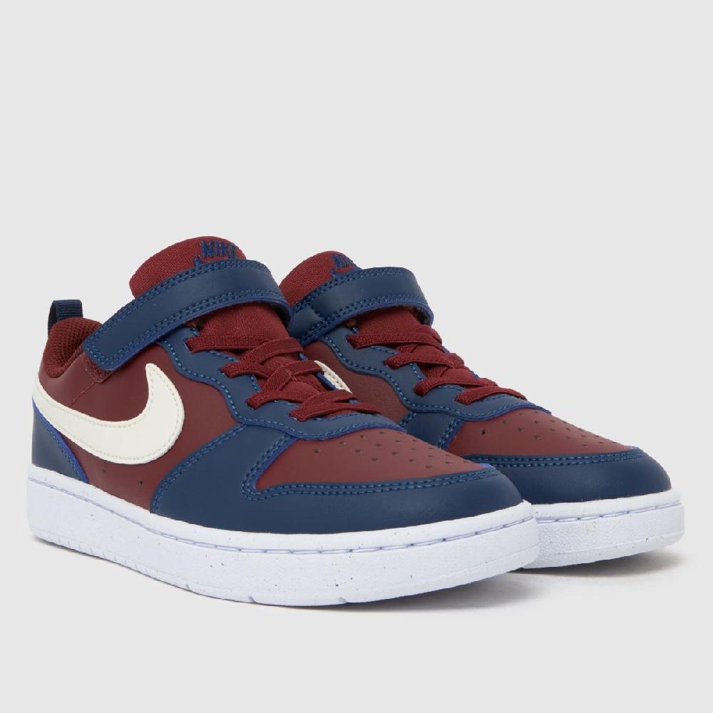 Schuh Nike Court Borough Low Boys Junior In Burgundy