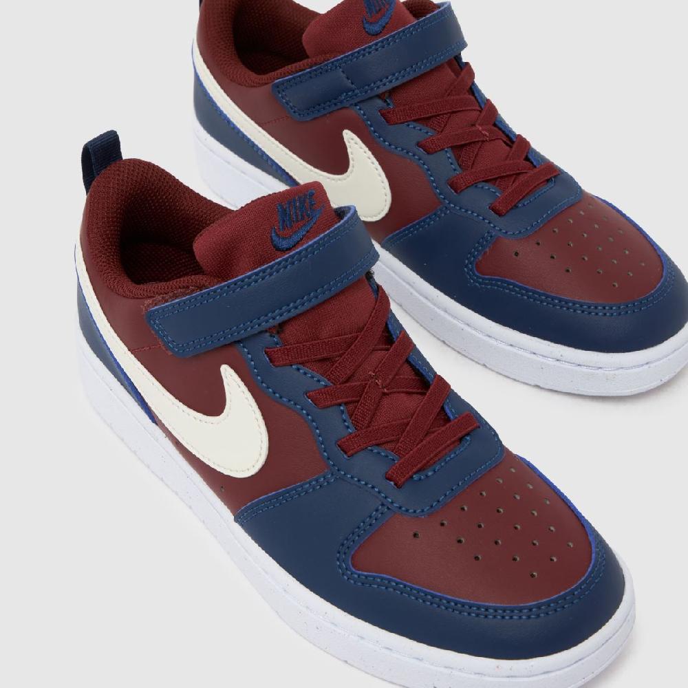 Schuh Nike Court Borough Low Boys Junior In Burgundy