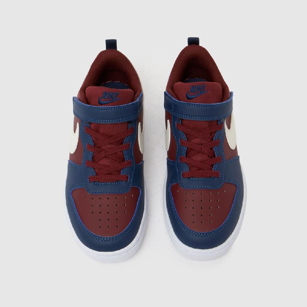 Schuh Nike Court Borough Low Boys Junior In Burgundy
