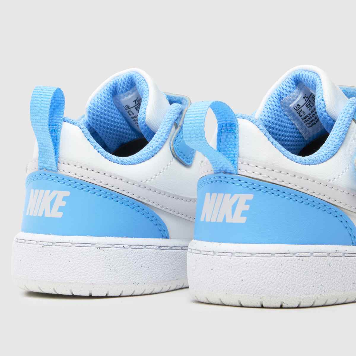 Schuh Nike Court Borough Low Boys Toddler In White & Pl Blue