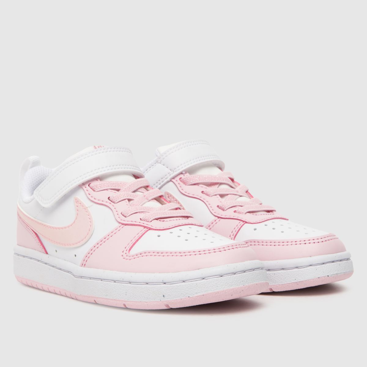 Schuh Nike Court Borough Low Girls Junior In White & Pink