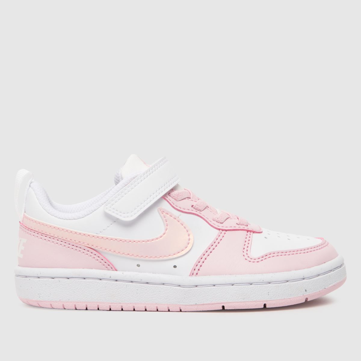 schuh Nike Court Borough Low Girls Junior in White & Pink