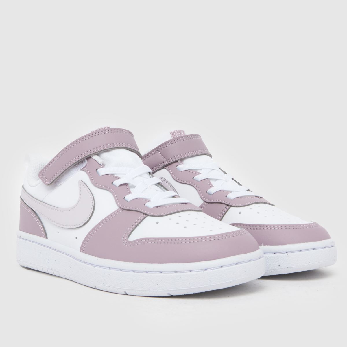 Schuh Nike Court Borough Low Girls Junior In White & Purple