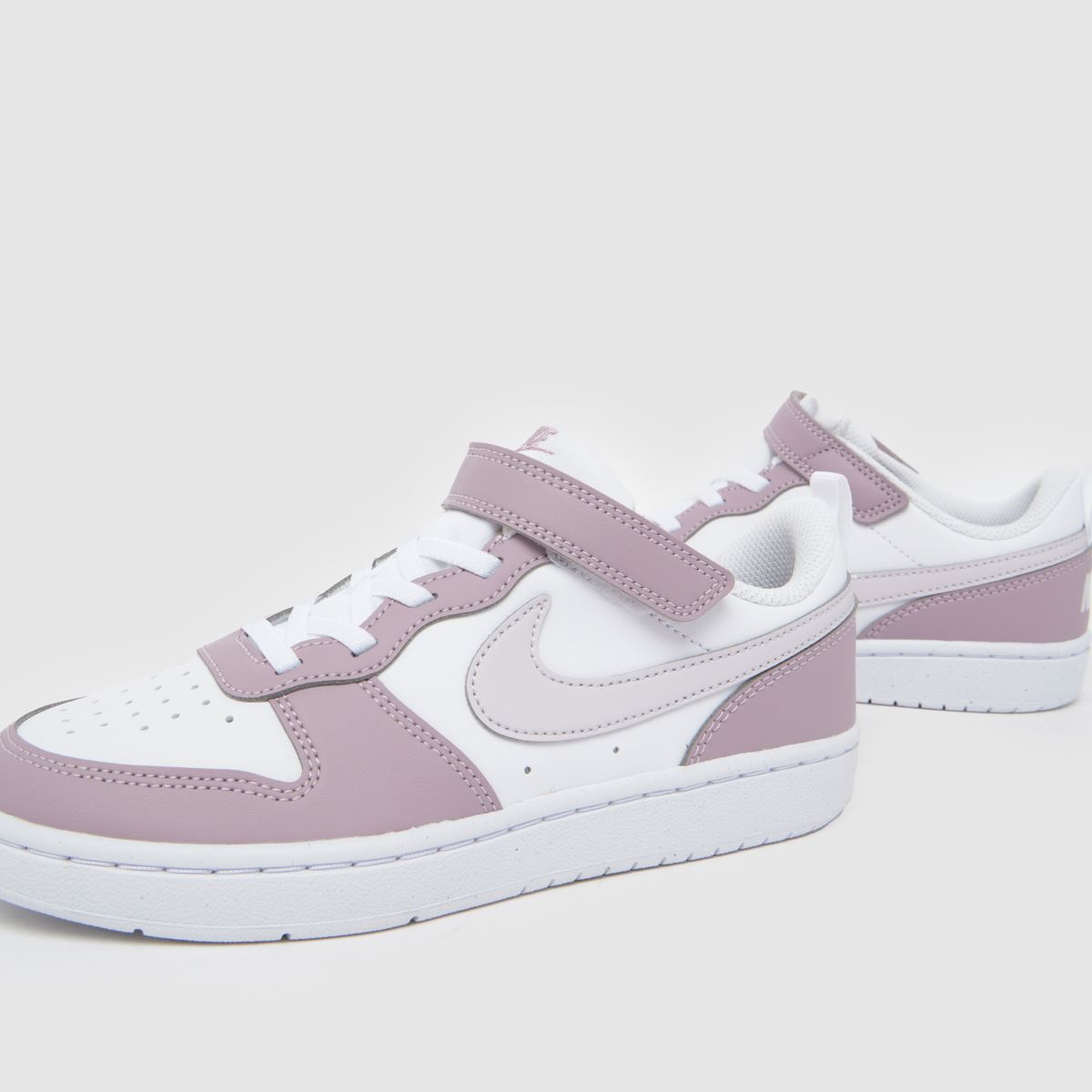 Schuh Nike Court Borough Low Girls Junior In White & Purple