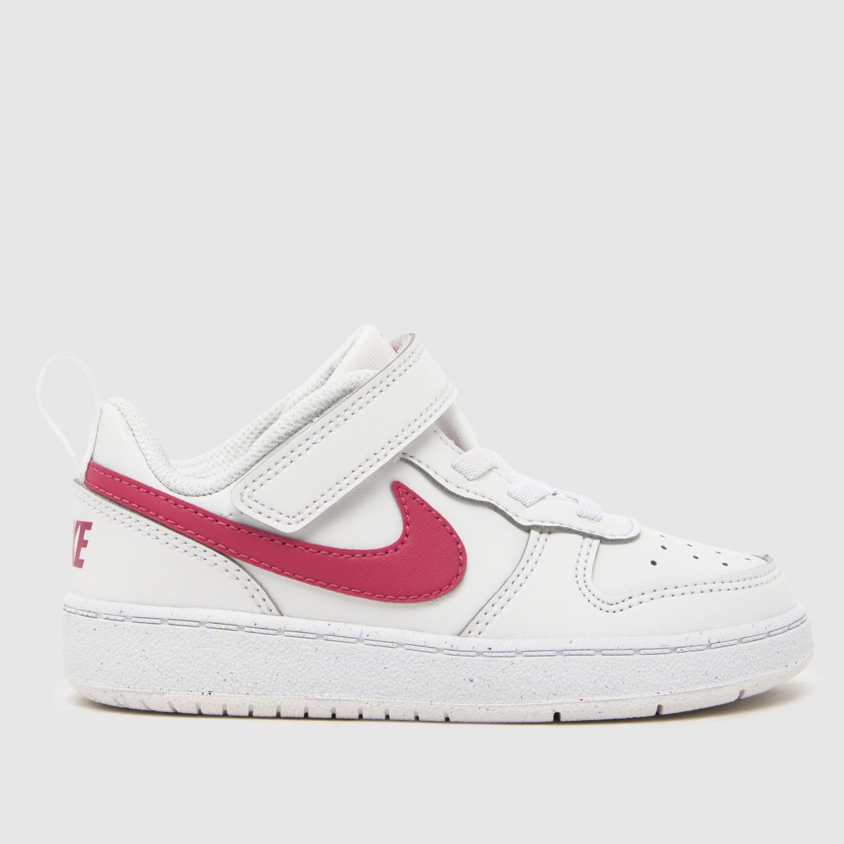 schuh Nike Court Borough Low Girls Toddler in White & Burgundy
