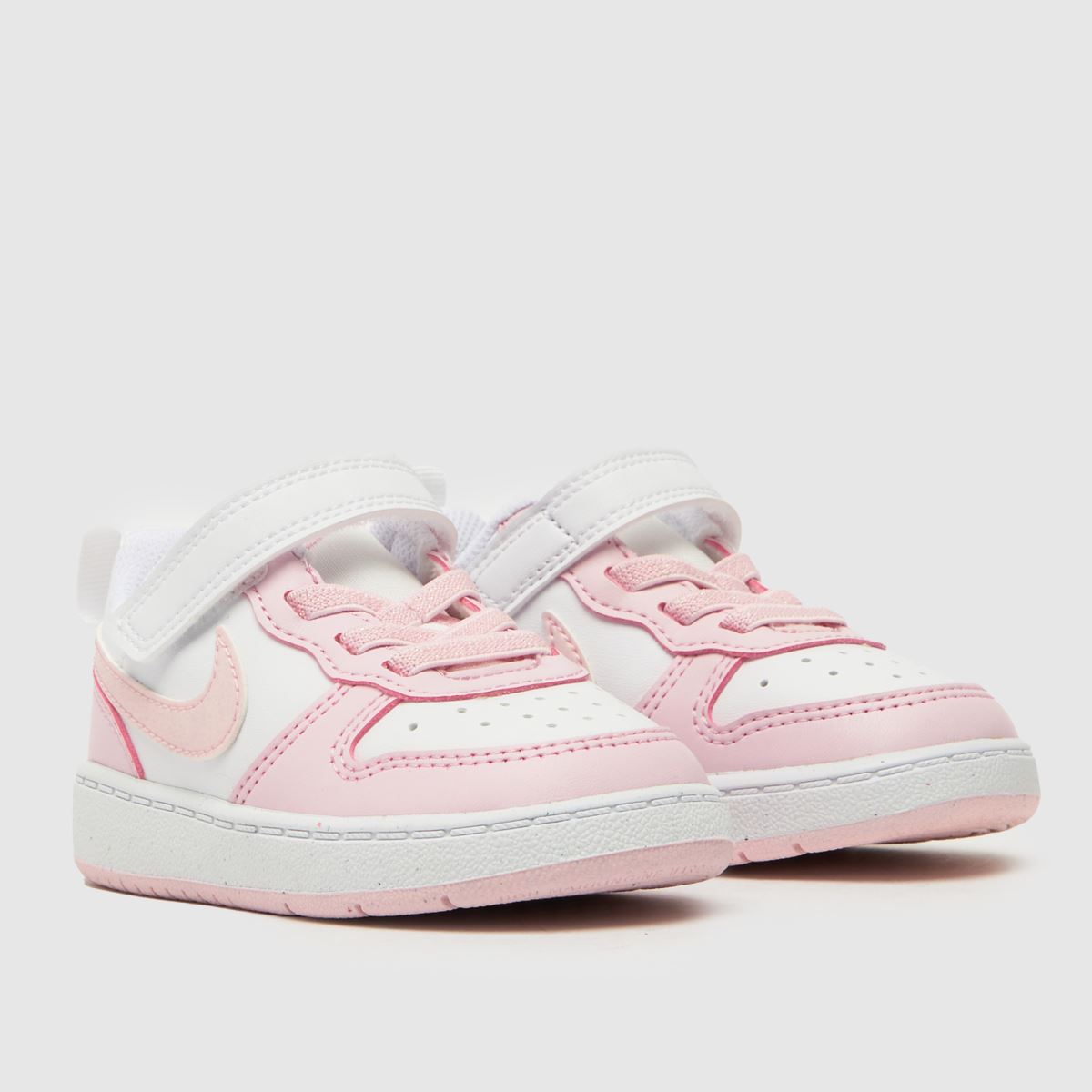 Schuh Nike Court Borough Low Girls Toddler In White & Pink