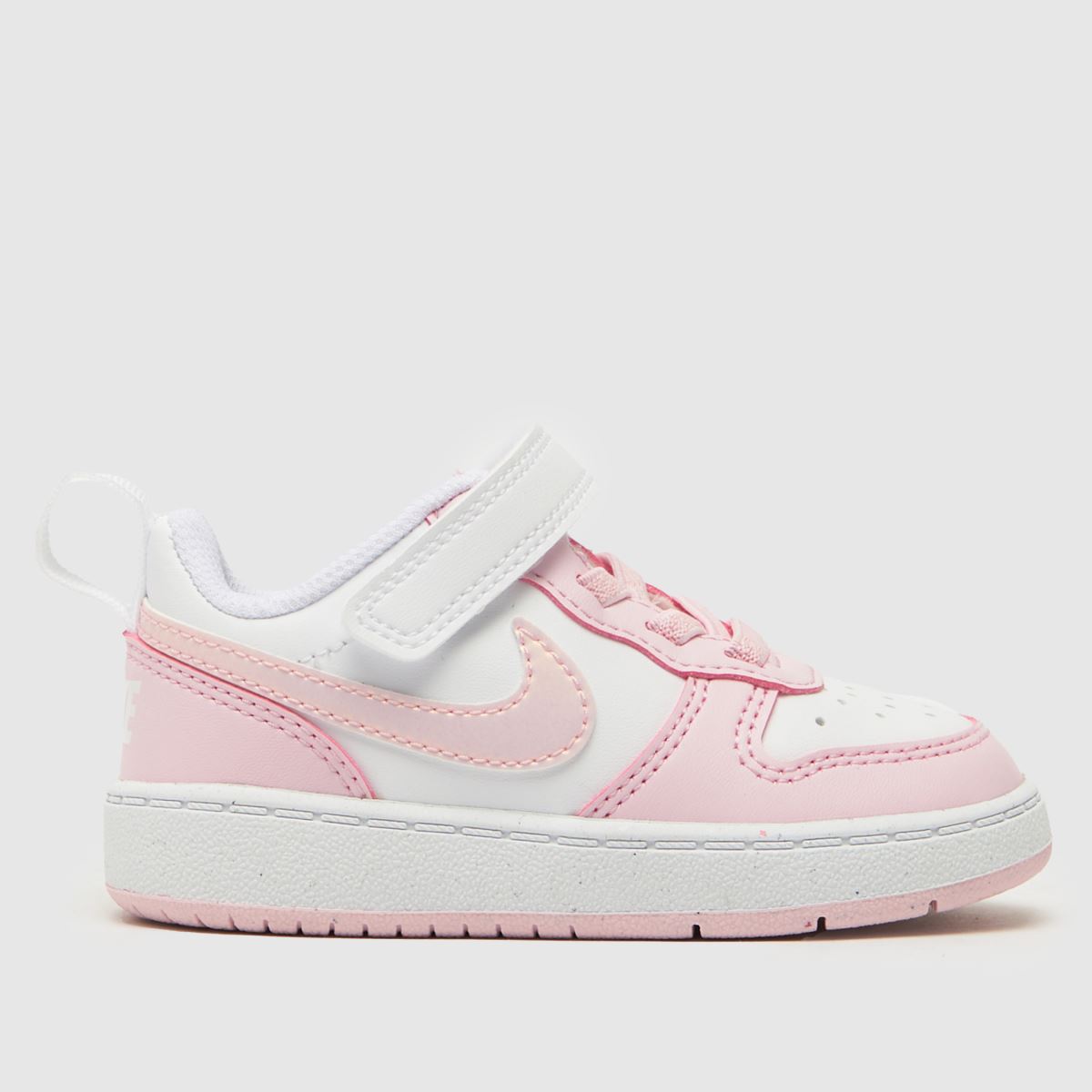 schuh Nike Court Borough Low Girls Toddler in White & Pink