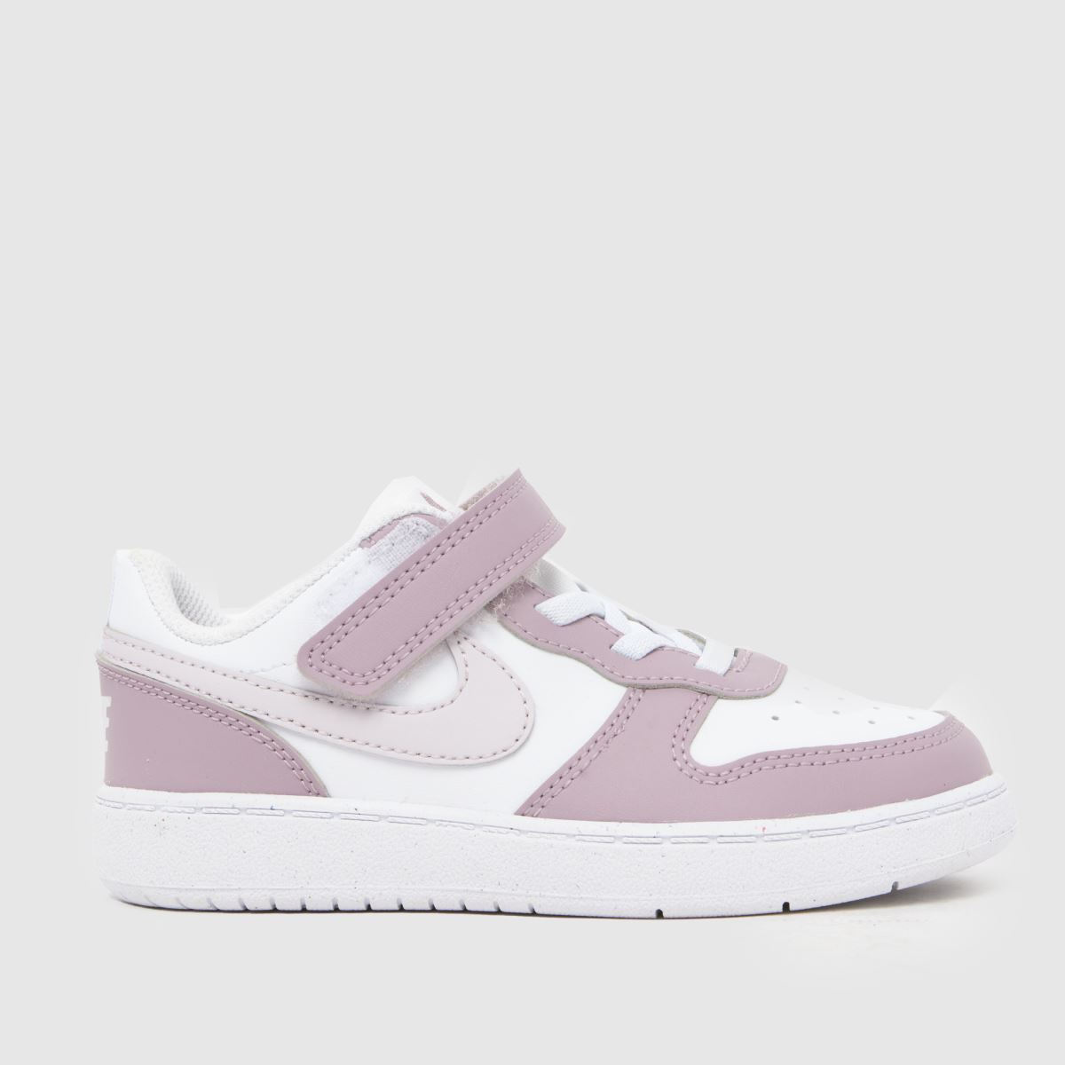 schuh Nike Court Borough Low Girls Toddler in White & Purple