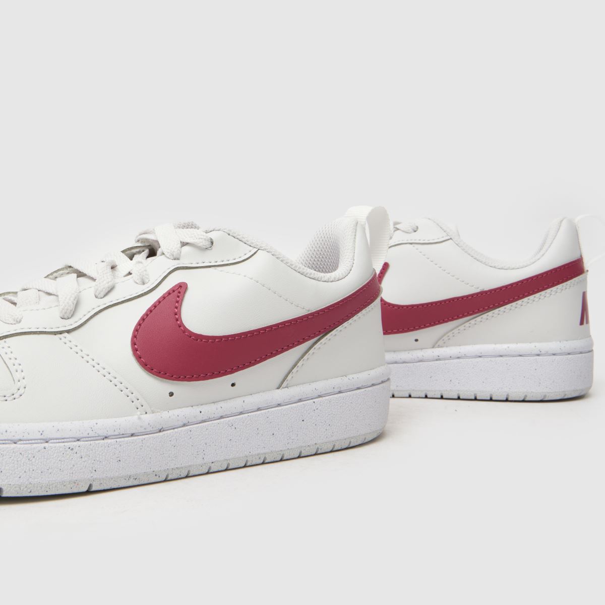 Schuh Nike Court Borough Low Girls Youth In White & Burgundy
