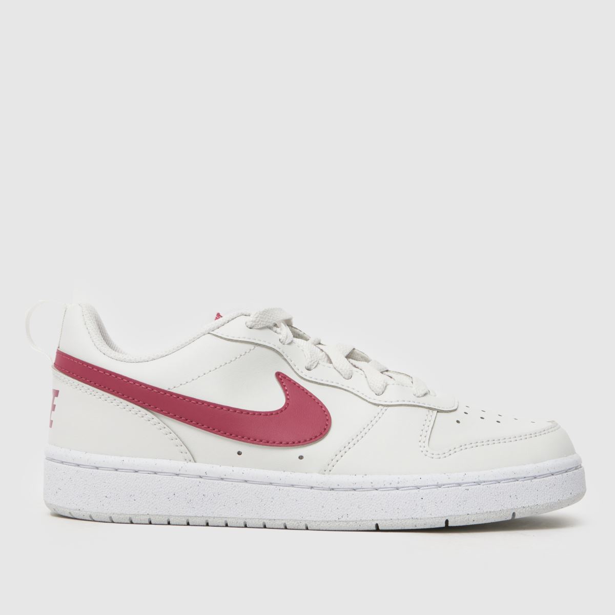 schuh Nike Court Borough Low Girls Youth in White & Burgundy