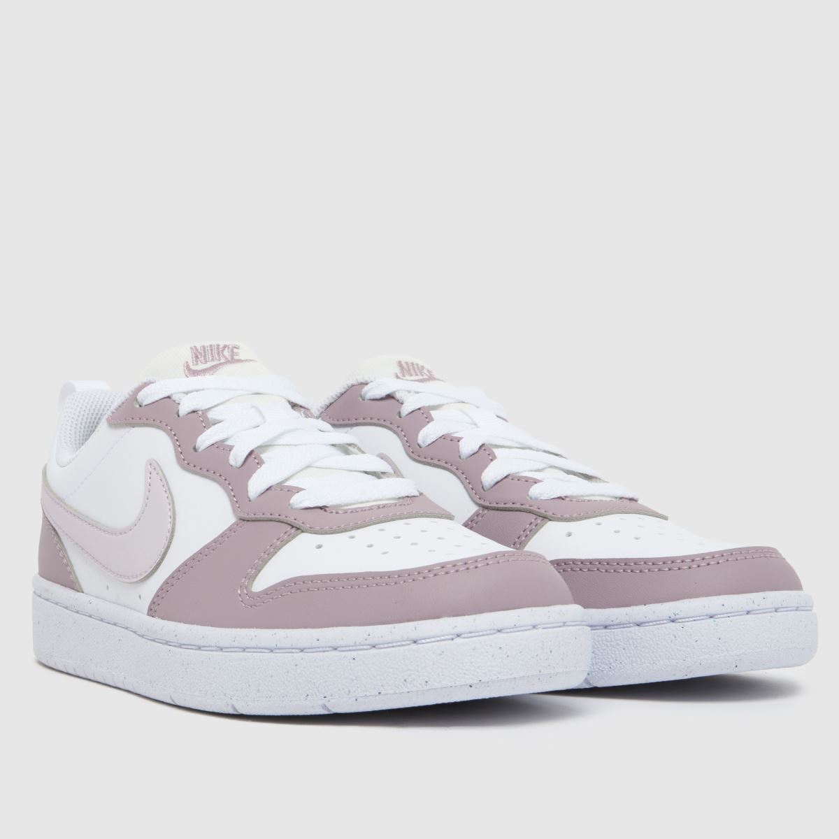 Schuh Nike Court Borough Low Girls Youth In White & Purple