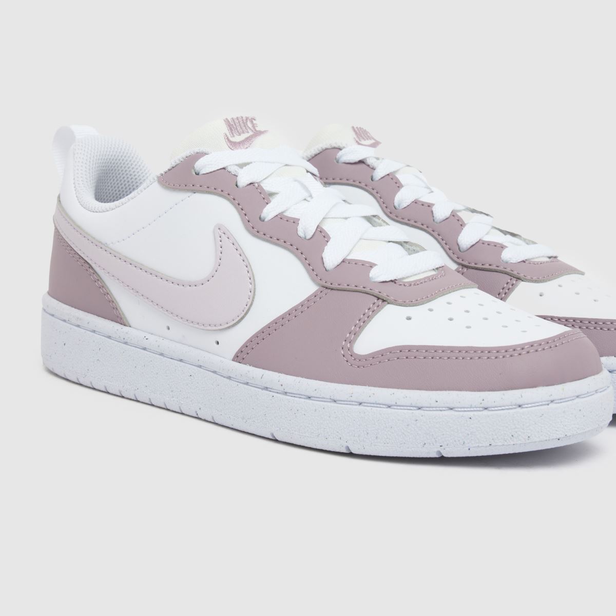 Schuh Nike Court Borough Low Girls Youth In White & Purple