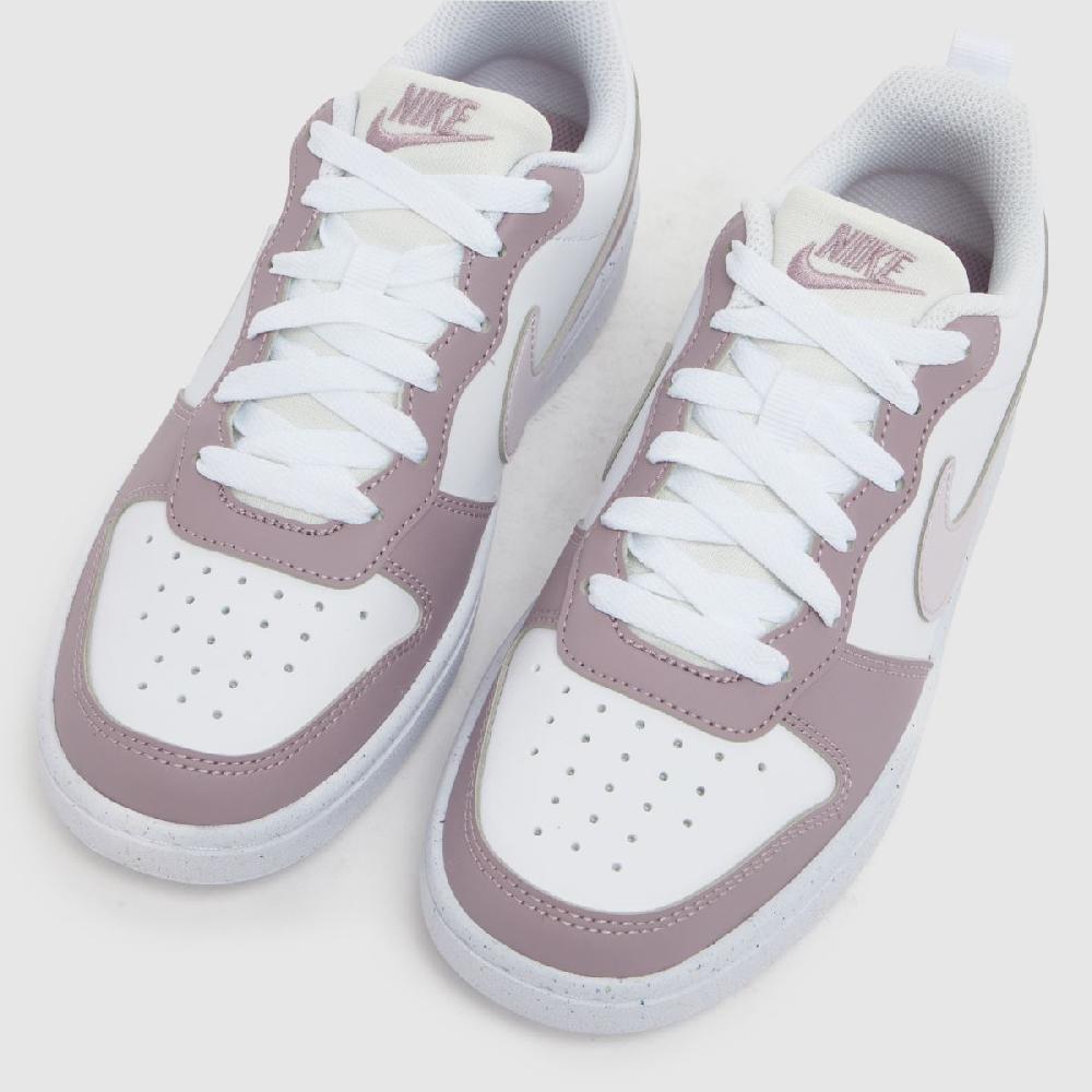 Schuh Nike Court Borough Low Girls Youth In White & Purple