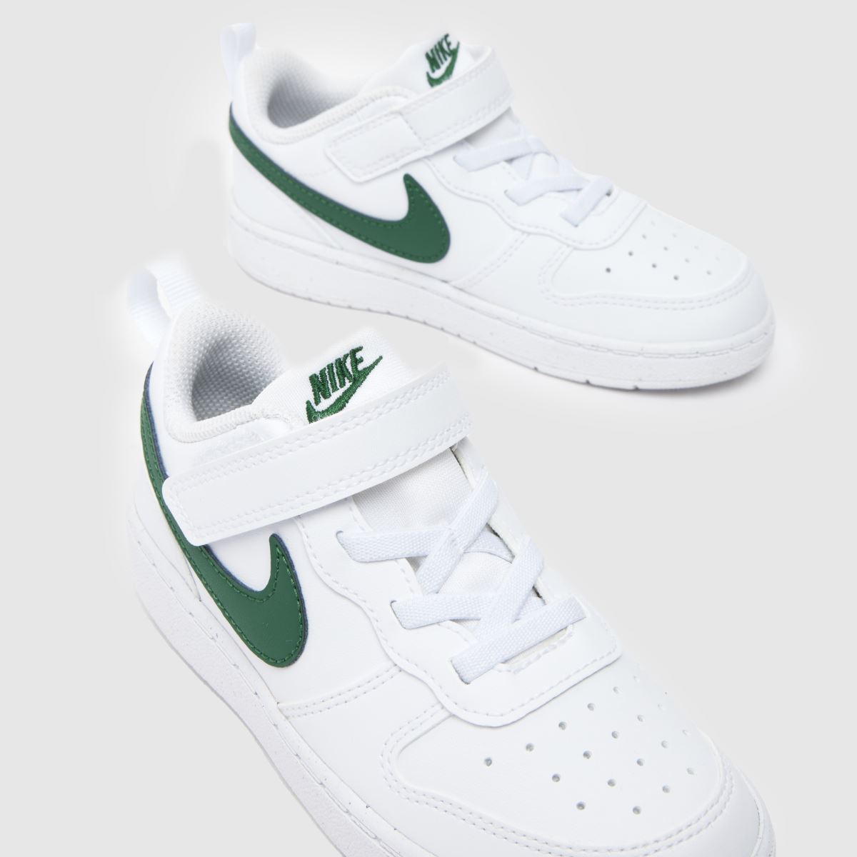 Schuh Nike Court Borough Low Recraft Toddler In White & Green