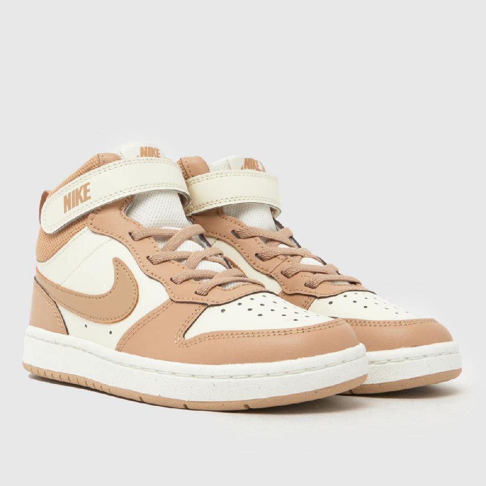 Schuh Nike Court Borough Mid 2 Girls Junior In Beige Multi