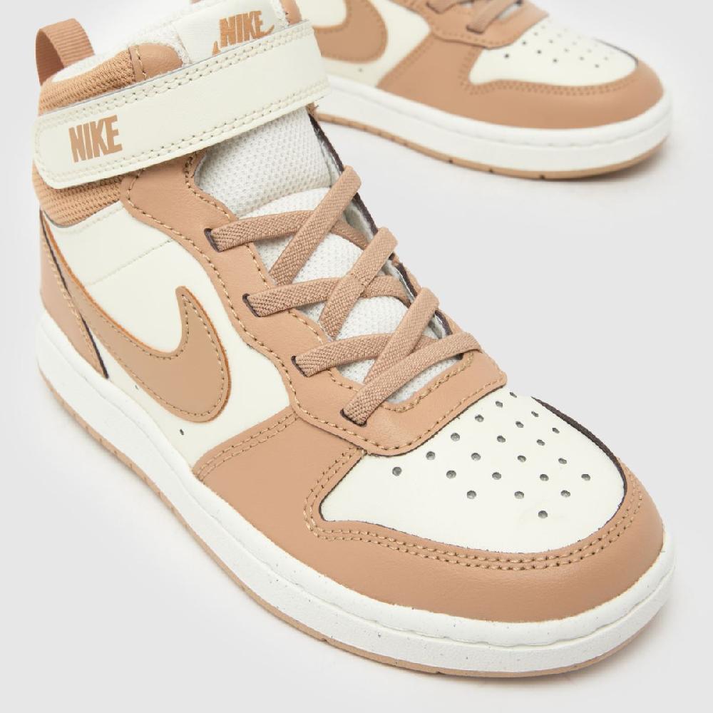 Schuh Nike Court Borough Mid 2 Girls Junior In Beige Multi