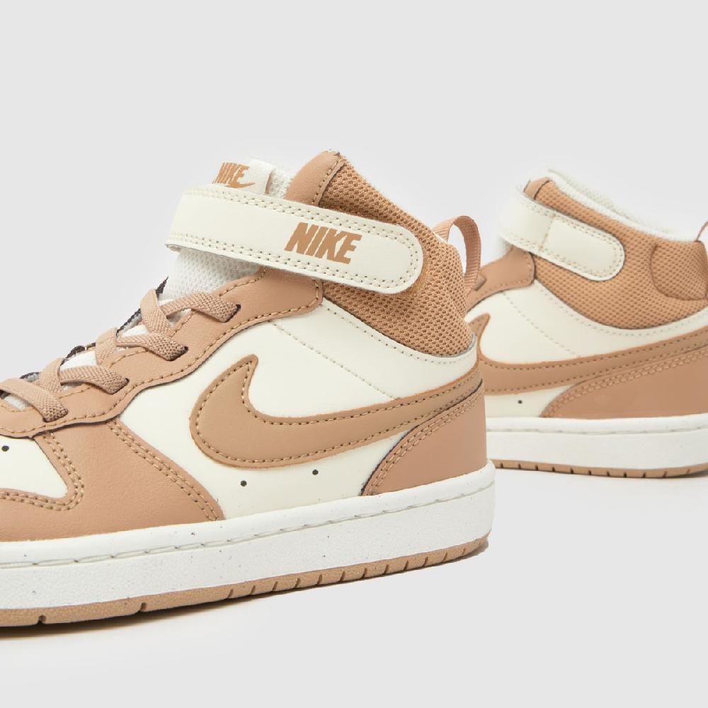 Schuh Nike Court Borough Mid 2 Girls Junior In Beige Multi