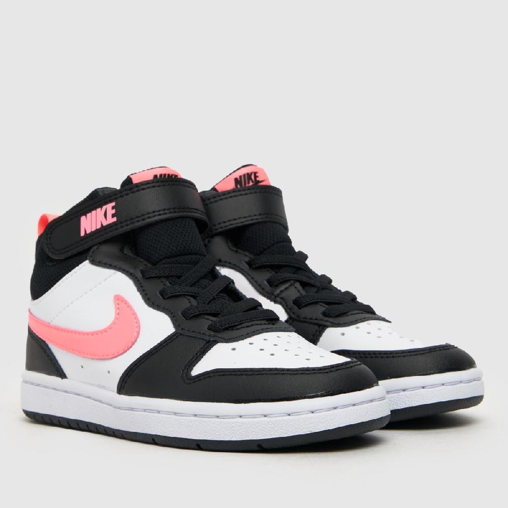 Schuh Nike Court Borough Mid 2 Girls Junior In White & Black