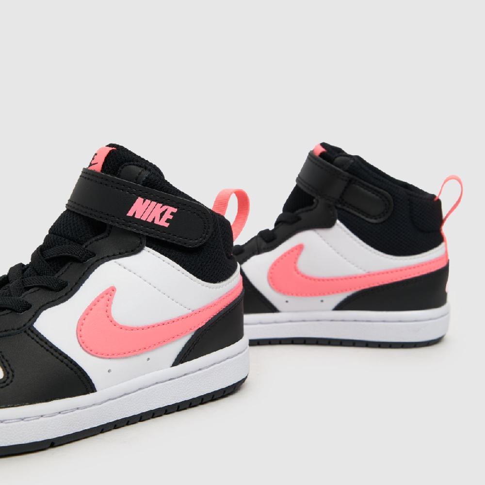 Schuh Nike Court Borough Mid 2 Girls Junior In White & Black