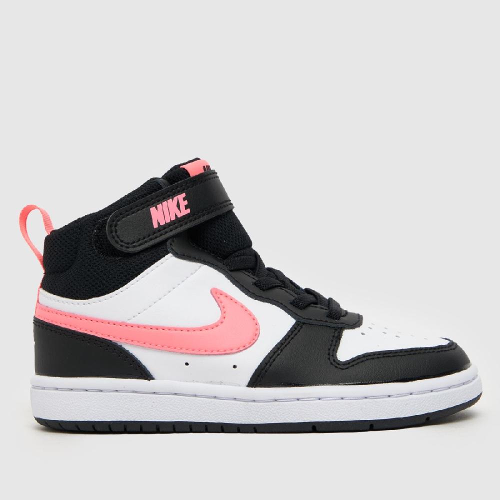 schuh Nike Court Borough Mid 2 Girls Junior in White & Black