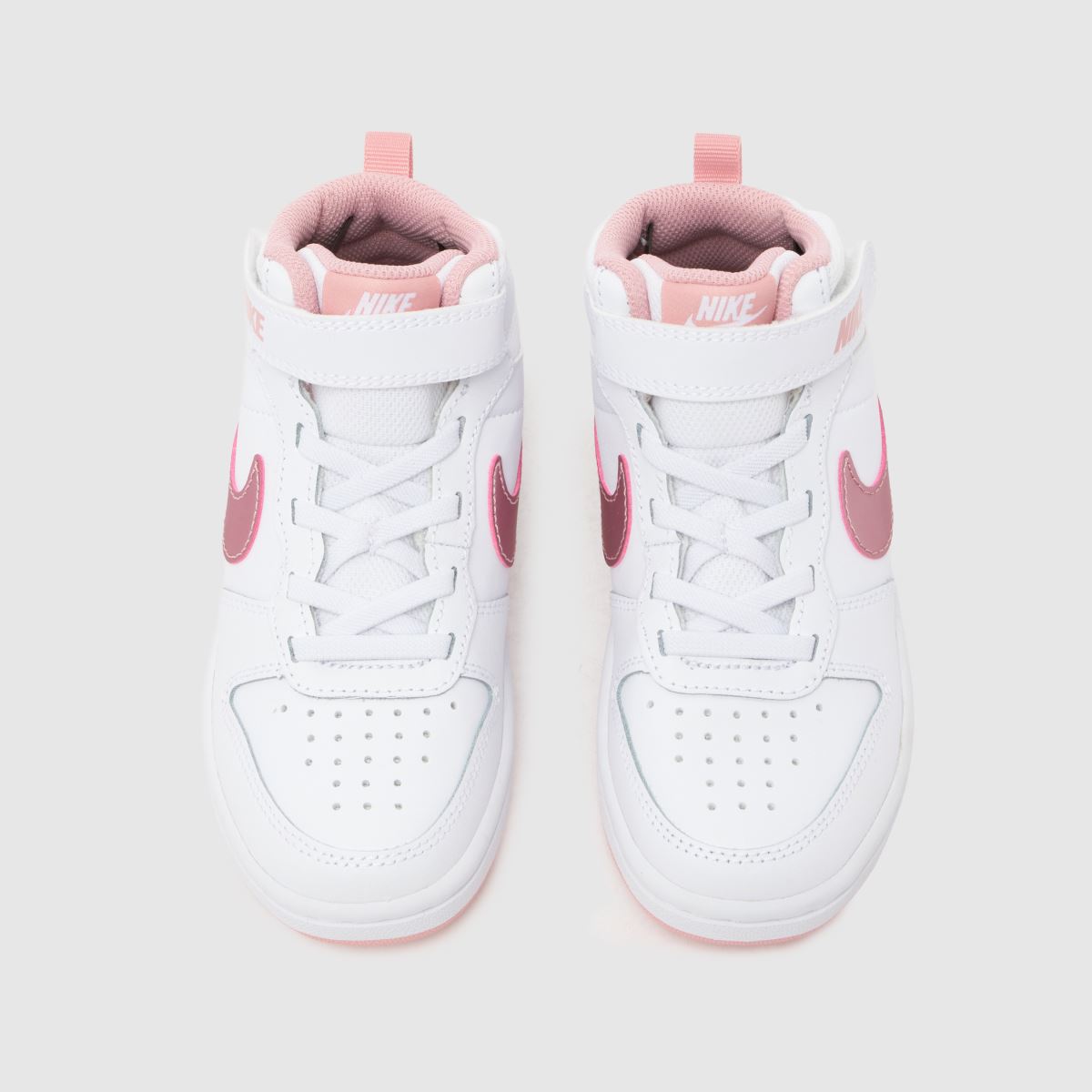 Schuh Nike Court Borough Mid 2 Girls Junior In White & Pink