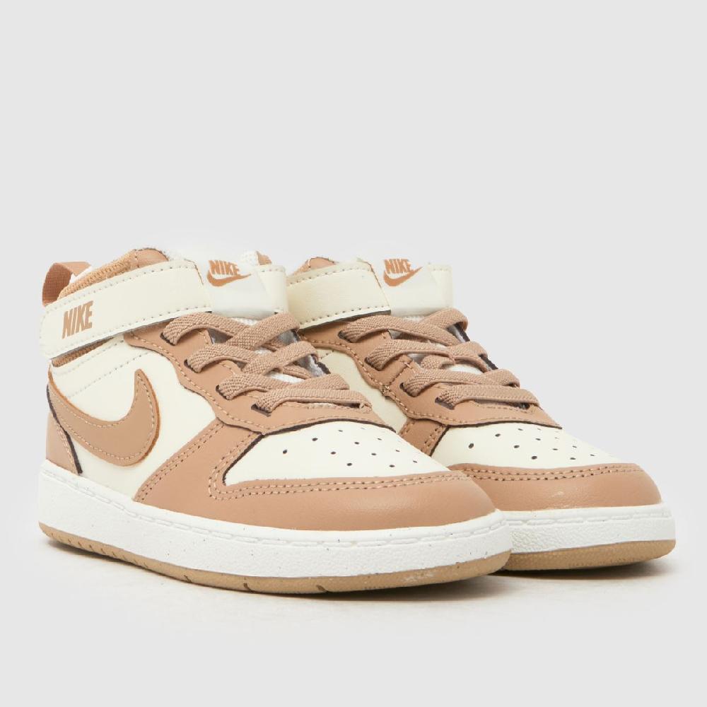 Schuh Nike Court Borough Mid 2 Girls Toddler In Beige Multi