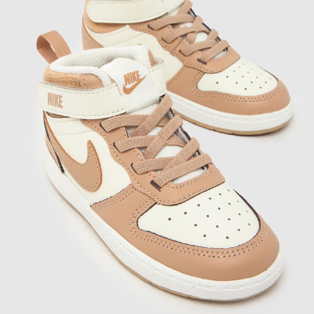 Schuh Nike Court Borough Mid 2 Girls Toddler In Beige Multi