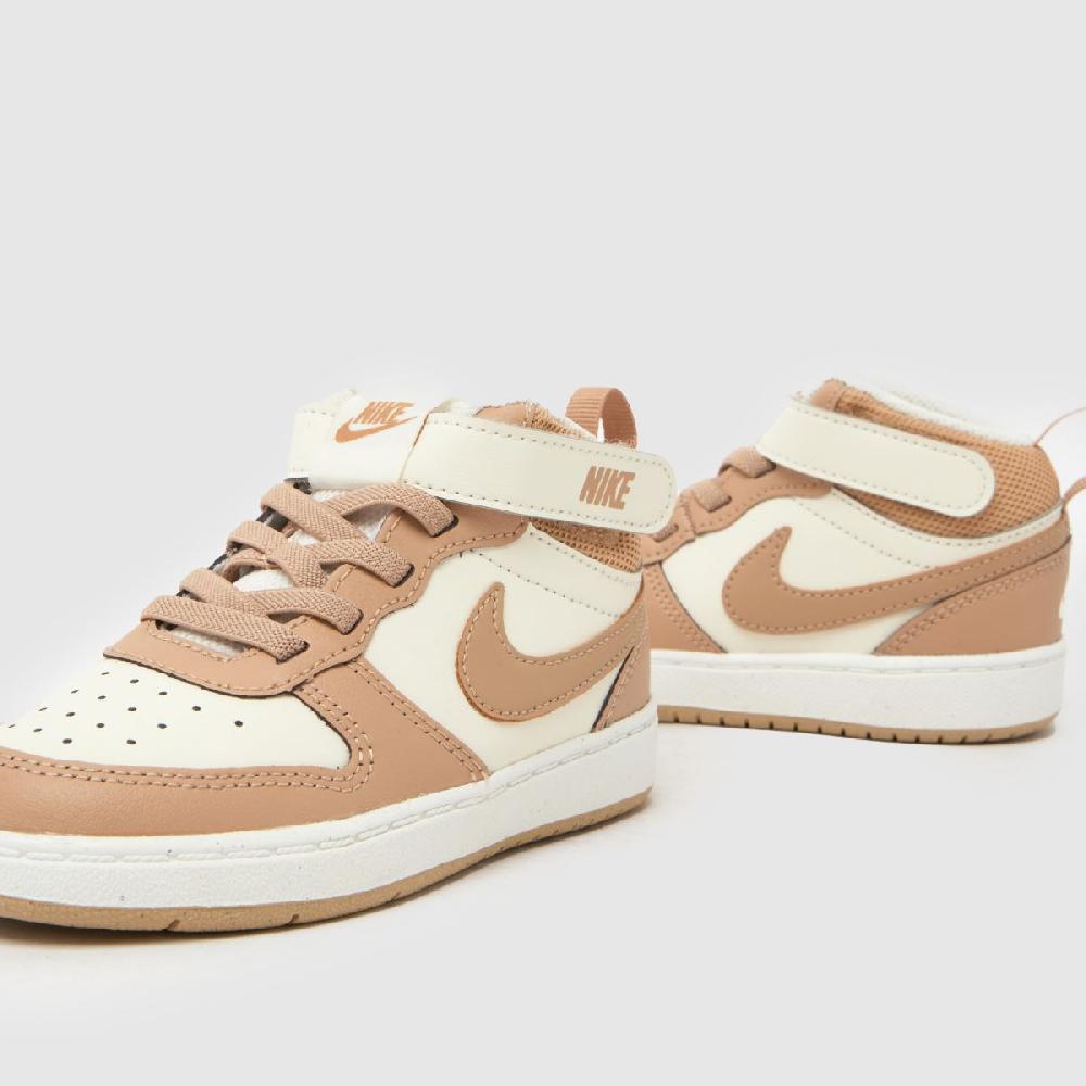 Schuh Nike Court Borough Mid 2 Girls Toddler In Beige Multi
