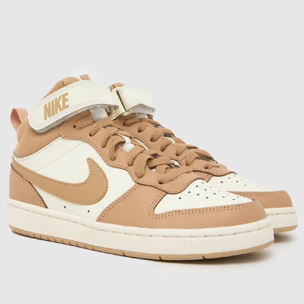 Schuh Nike Court Borough Mid 2 Girls Youth In Beige Multi