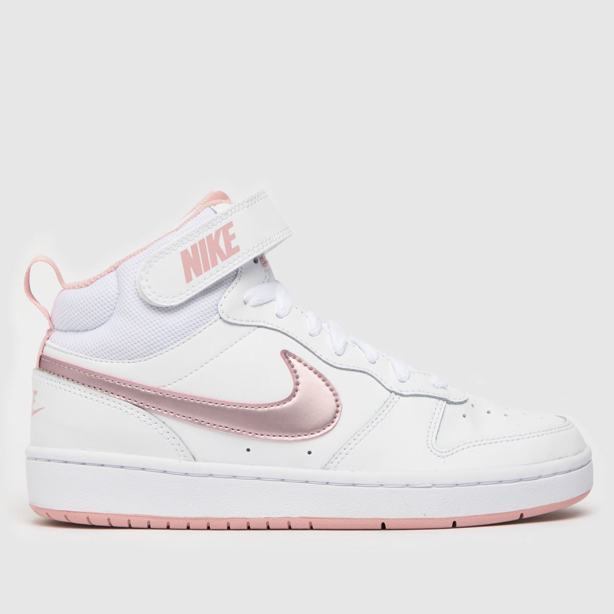 schuh Nike Court Borough Mid 2 Girls Youth in White & Pink